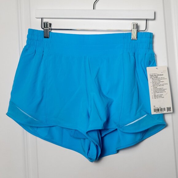 NWT Hotty Hot High-Rise Lined Short 2.5" - 10 Kayak Blue